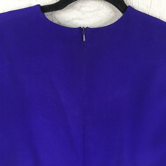 Vintage Silk Dress Womens 4 Purple Career Event Occasion Wedding Cocktail Formal - Picture 15 of 16